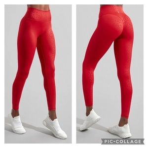 Buff Bunny Collection Rebel Legging Red Leopard High Rise Elysium Ankle Length